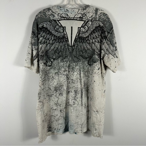 ❤️ THROWDOWN Gray Graphic Men's Shirt XXL - Picture 4 of 11